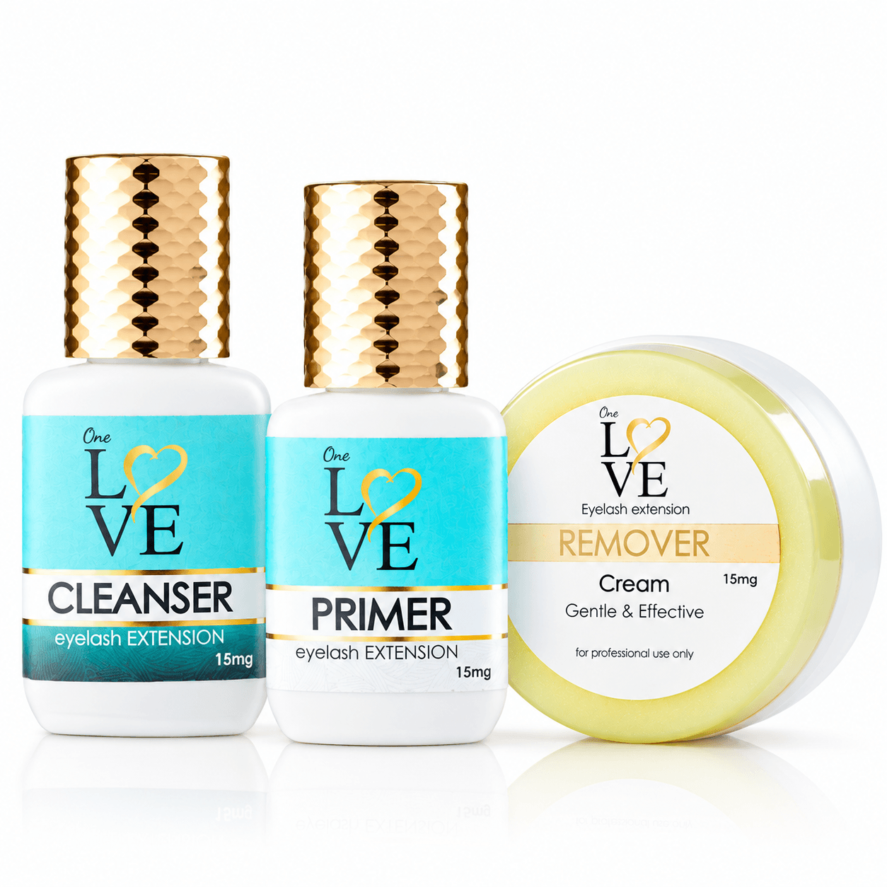 ערכת Cleanser + Primer + Remover להארכת ריסים | One Love ערכת Cleanser, Primer ו-Remover מקצועית להארכת ריסים – One Love